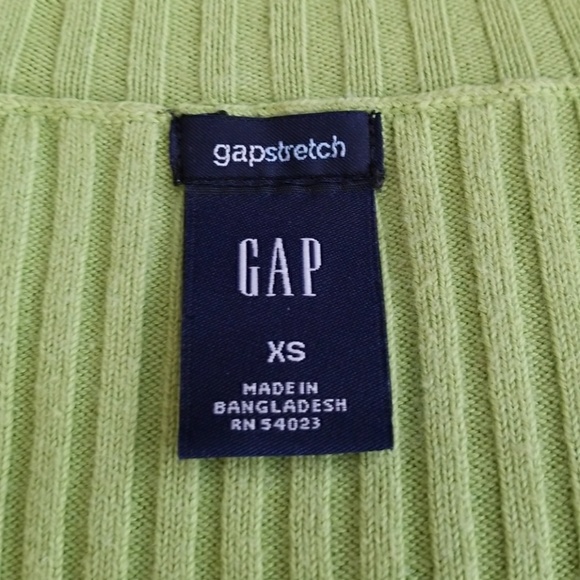 Lime Green GAP V-Neck Sweater - Picture 3 of 3